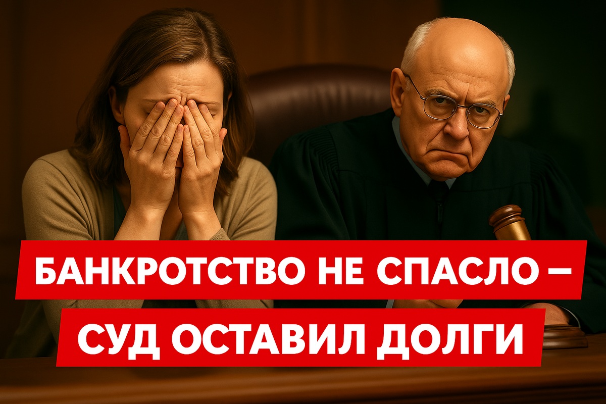 Обложка статьи: Банкротство не спасло: женщина лишилась шанса начать с нуля..